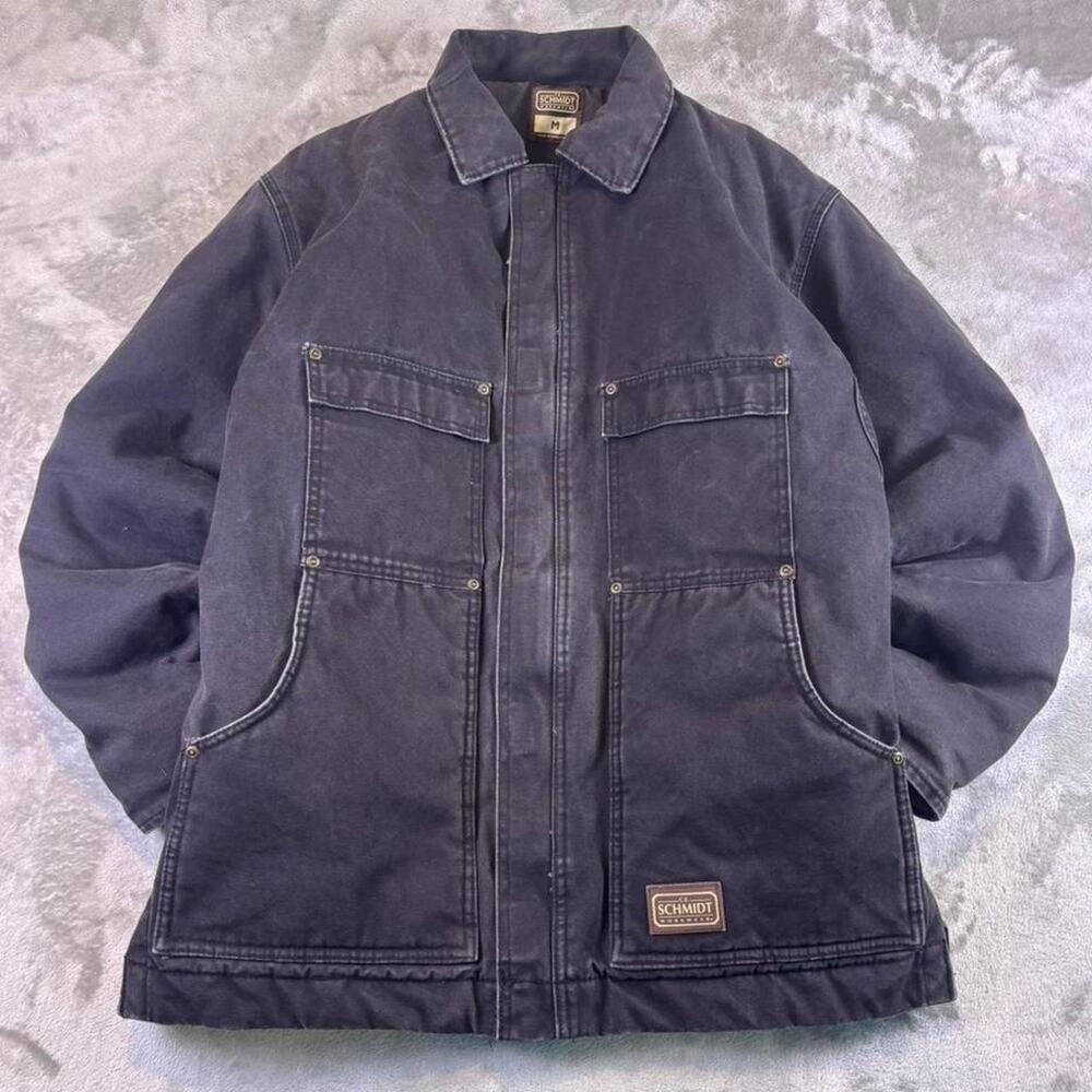 SCHMIDT Heavy Waterproof Quilted Canvas Work Coat Men’s Medium Carhartt Style